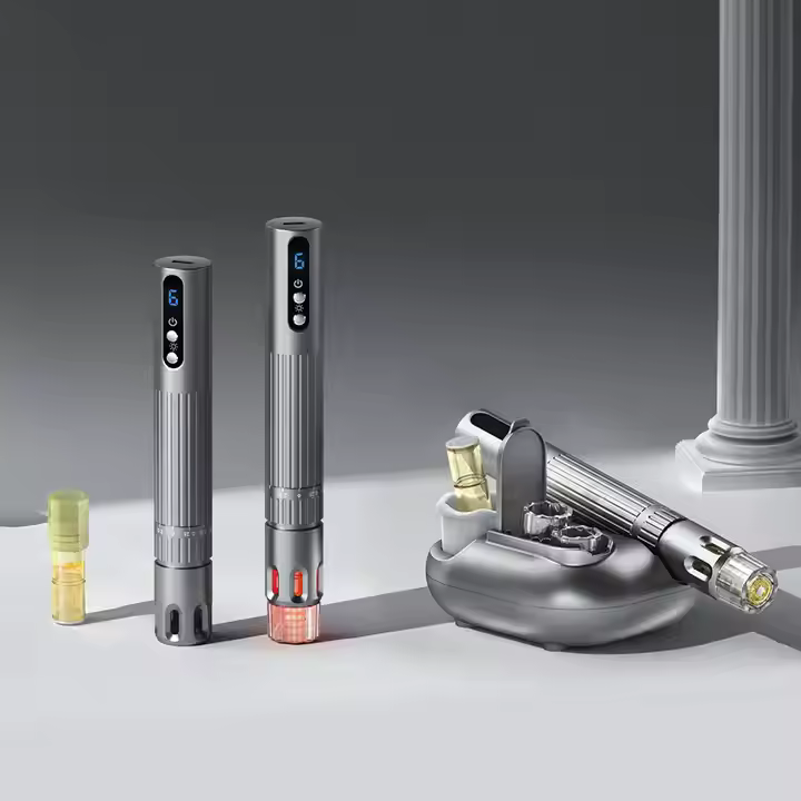 Portable Hydra Pen M10 Professional Skin Rejuvenation Device Derma Pen Multiple Serum Tips With Red and Blue Light