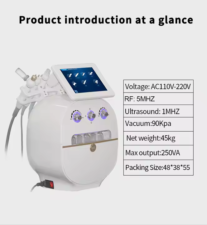 New Arrival 6 in 1 Hydra Machine Hydrodermabrasion Facial Microdermabrasion US Plug Facial Cleaning for Hydrating
