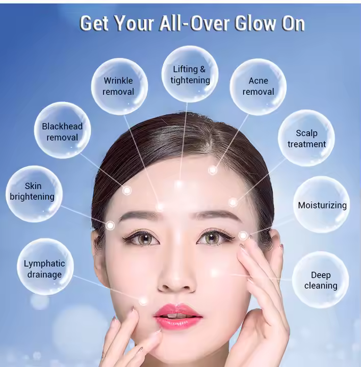 10 in 1 Hydro Face Care Facial Deep Cleaning Microdermabrasion Machine Ance Treatment Probe Plasma Pen Beauty Ance Care Machine