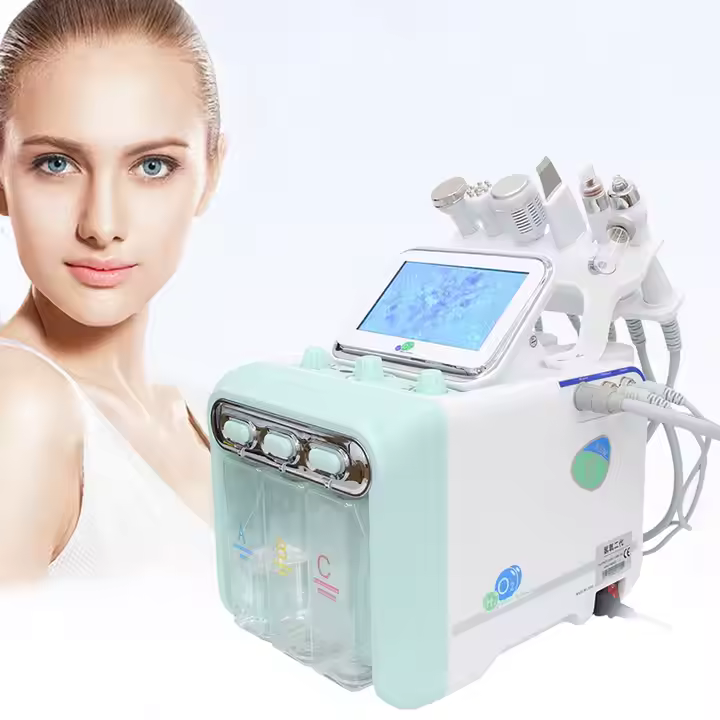 H2o2 Facial Hydra Machine 7 in1 Hyperbaric Oxygen Jet Small Bubbles Peel Cleaning Facial Skin Care Device Blackhead Remover