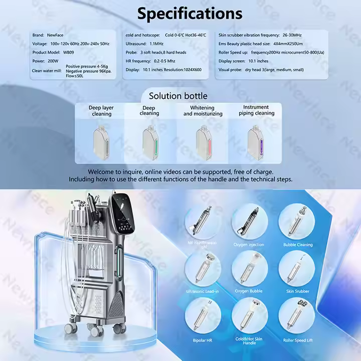 NewFace Professional Hydra Dermabrasion Equip Hidra Aqua Peel Acne Treat Wrinkle Removal Beauty Facial Spa 2024 Hydro Machine