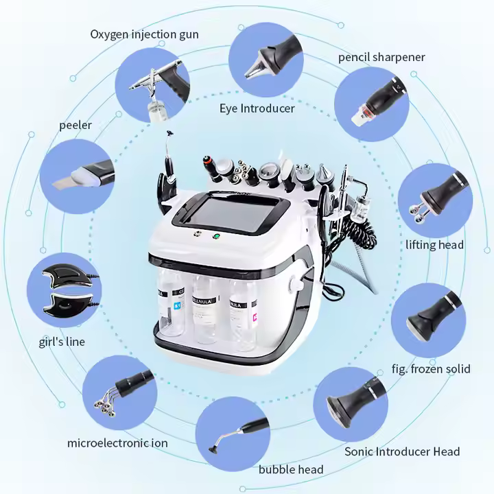 Fashion Activating Pen Oxygen Bubble Multifunctional Skin Care Beauty Machine Mini Facial Deep Cleaning Hydra 8 In1