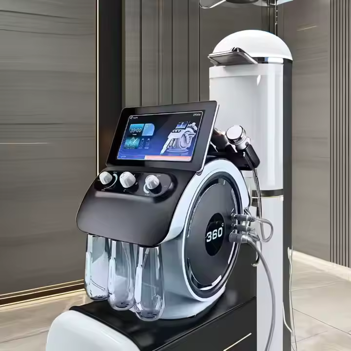 Portable Hot Selling 6 in 1 360 Visible Hydrogen Oxygen Water Facial Beauty Machine with Nano Water Oxygen Spray Pen Clear Skin