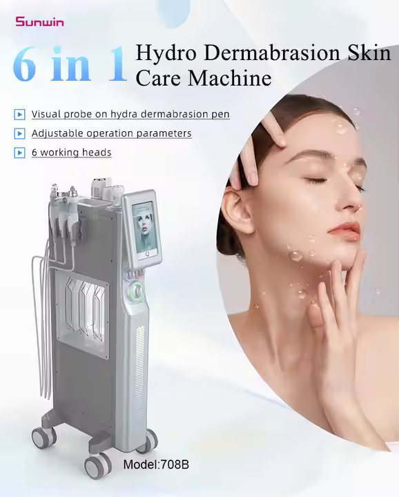 2024 6 in 1 Aqua Peeling Hydro Dermabrasion Machine Skin Cleansing for Clinic Beauty Salon Use